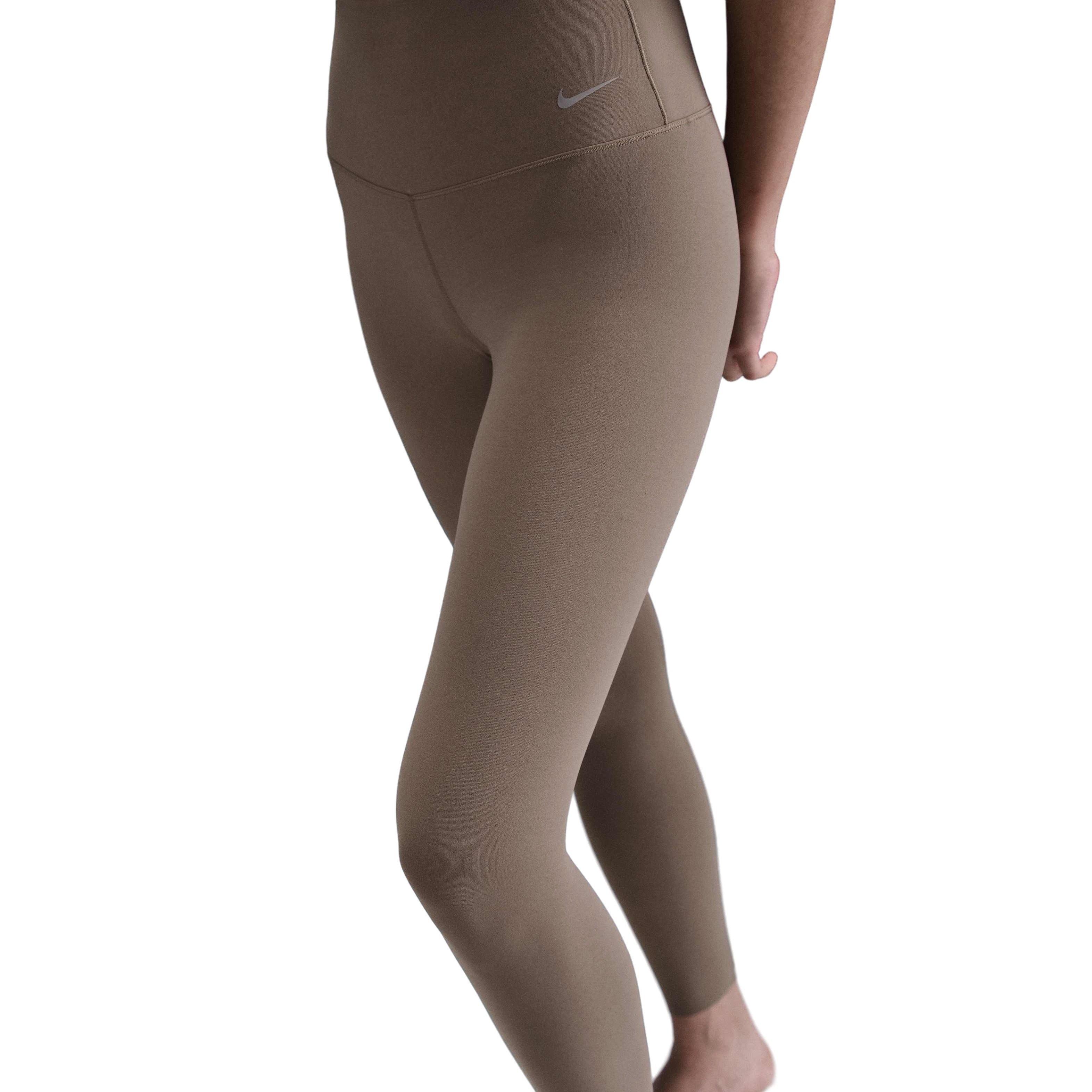 Nike Women's Zenvy Gentle-Support High-Waisted 7/8 Leggings - Mink Brown - MINK BROWN